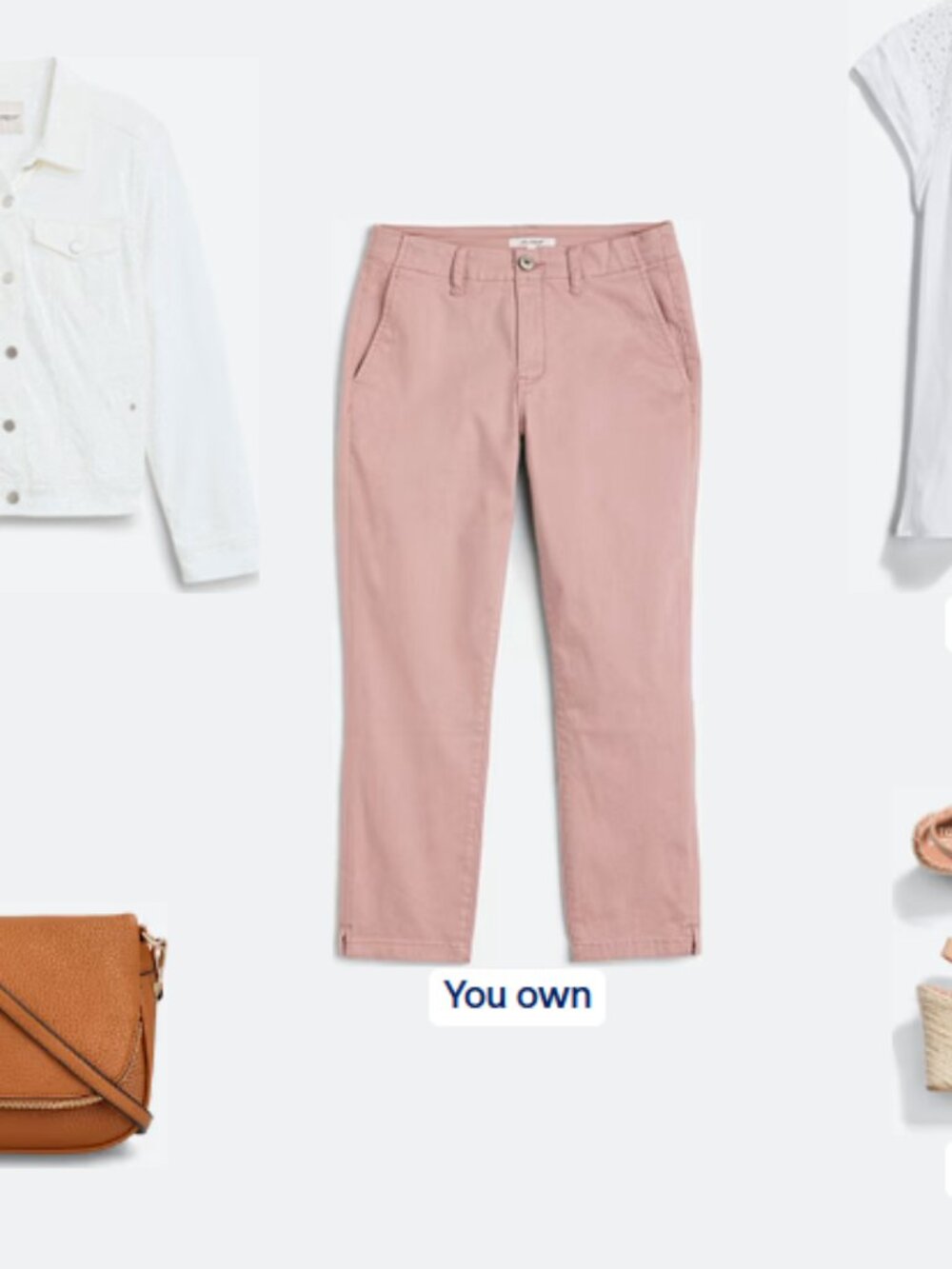 STS Blue Gigi Mid Rise Women's Cropped Trouser Pants; Color: Light Pink; Size: 4